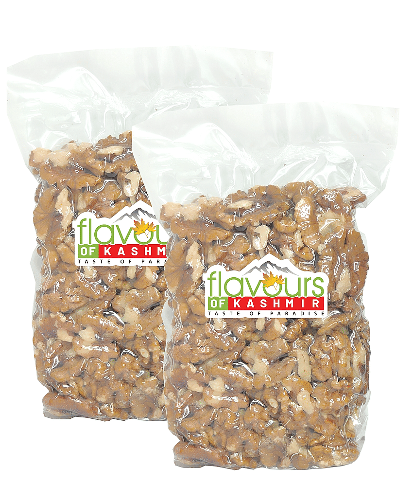 flavours OF KASHMIR Walnuts without shell(Akhrot giri) 500 g Pack of 2