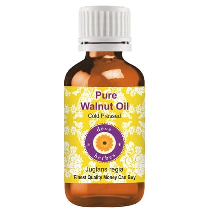Deve Herbes Pure Walnut Oil (Juglans regia) | Cold Pressed | Natural | Undiluted | For Diluting Essential Oils | For Skin & Massage | Men & Women | 30ml Deve Herbes Pure Walnut Oil (Juglans regia) | Cold Pressed | Natural | Undiluted | For Diluting Essen
