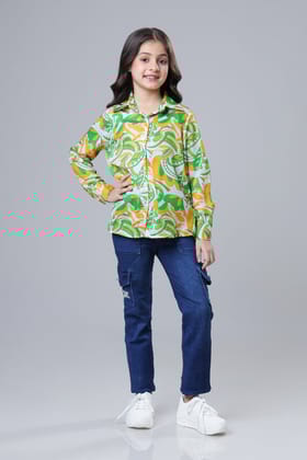 Swatantra Edit - Girl's Shirt of Freedom And Flair-1 Year / White / KSH0009-DPLZ00041-1 MTR-NIL-NIL-NIL-NIL-THW001-NIL-NIL-BT0046-7-NIL-NIL-FS001