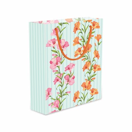 Premium 200 GSM Floral Matt Lamination Design Party Paper Gift Bags, Ideal For Birthday Return Gifts, Kids Party, & Gifting On Special Occasions (Size: 12.5 x 10.25 x 4 Inch) - 5 Premium 200 GSM Floral Matt Lamination Design Party Paper Gift Bags, Ideal For Birthday Return Gifts, Kids Party, & Gifting On Special Occasions (Size: 12.5 x 10.25 x 4 Inch) - 5