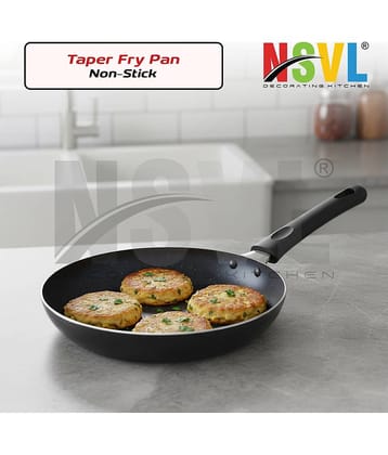 NSVL Non-Stick Aluminium Taper Fry Pan Sandwich Bottom without Lid 23 cm Diameter 1.3 Ltr