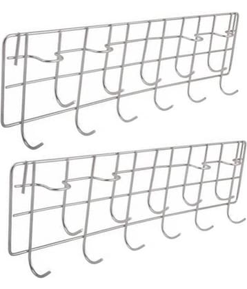 OC9 Silver Stainless Steel Storage Racks ( Pack of 2 )