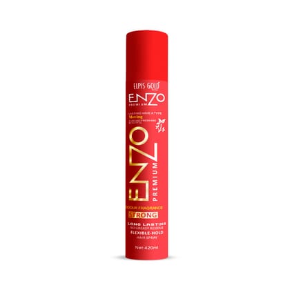 Enzo Premium Hair Spray 420ML | Curl Enhancing, Long-Lasting Flexible Hold | All-Day Shine & Weatherproof Styling | No Greasy Residue | Suitable for All Hair Types | Pack of 1 Enzo Premium Hair Spray 420ML | Curl Enhancing, Long-Lasting Flexible Hold | A