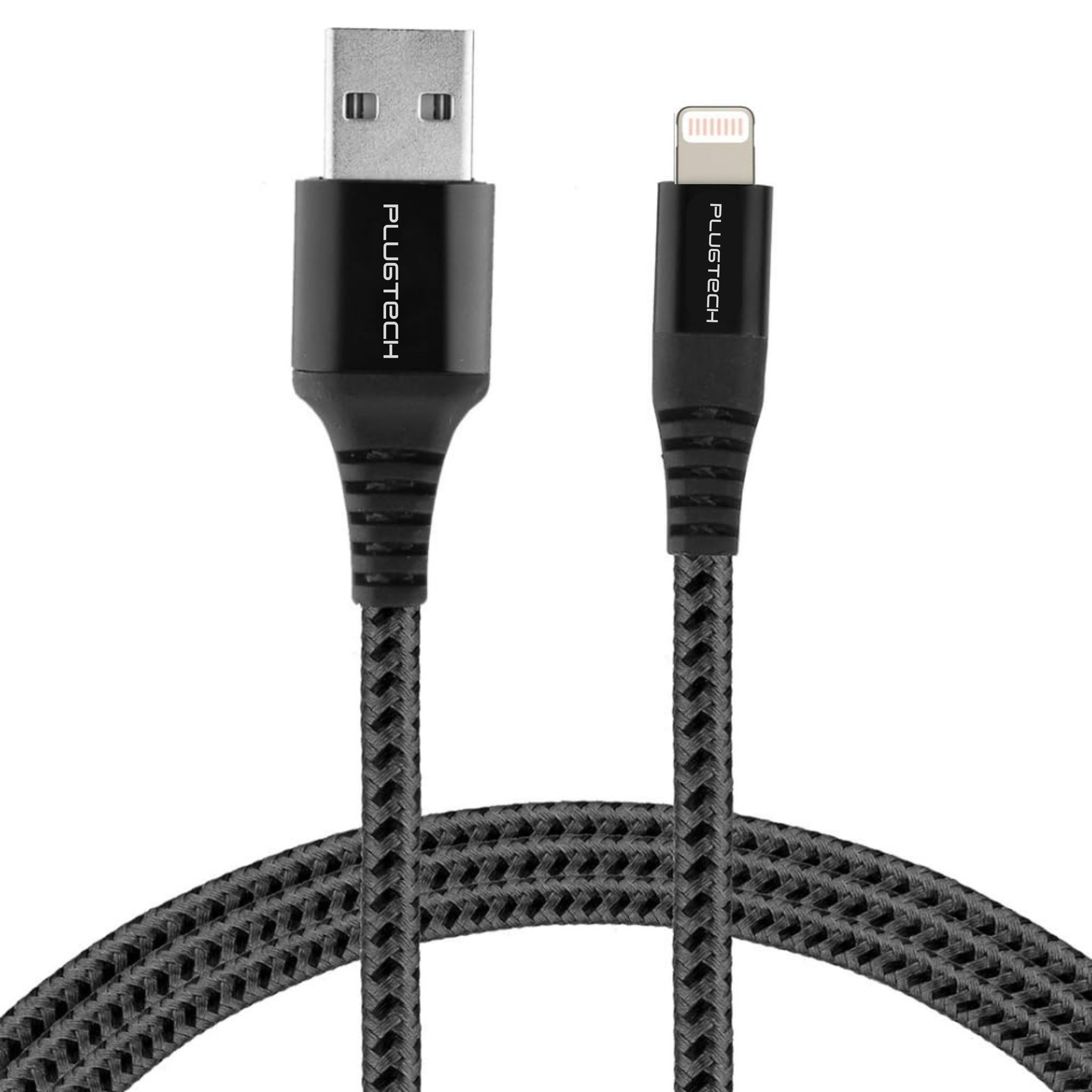 Plugtech USB to Lightning Braided Cable Fast Charging for iPhone & iPad