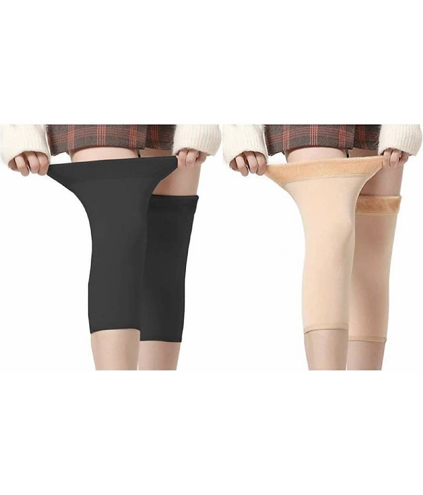 PENYAN - Multicolor Faux Fur Women's Mid Length Socks ( Pack of 2 )