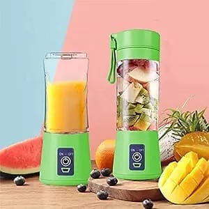 Electric Juicer 6 Blade Rechargeable Portable USB Bottle Blender Shaker Juicer A 2000 Juicer Mixer Grinder (1 Jar, Multicolor)