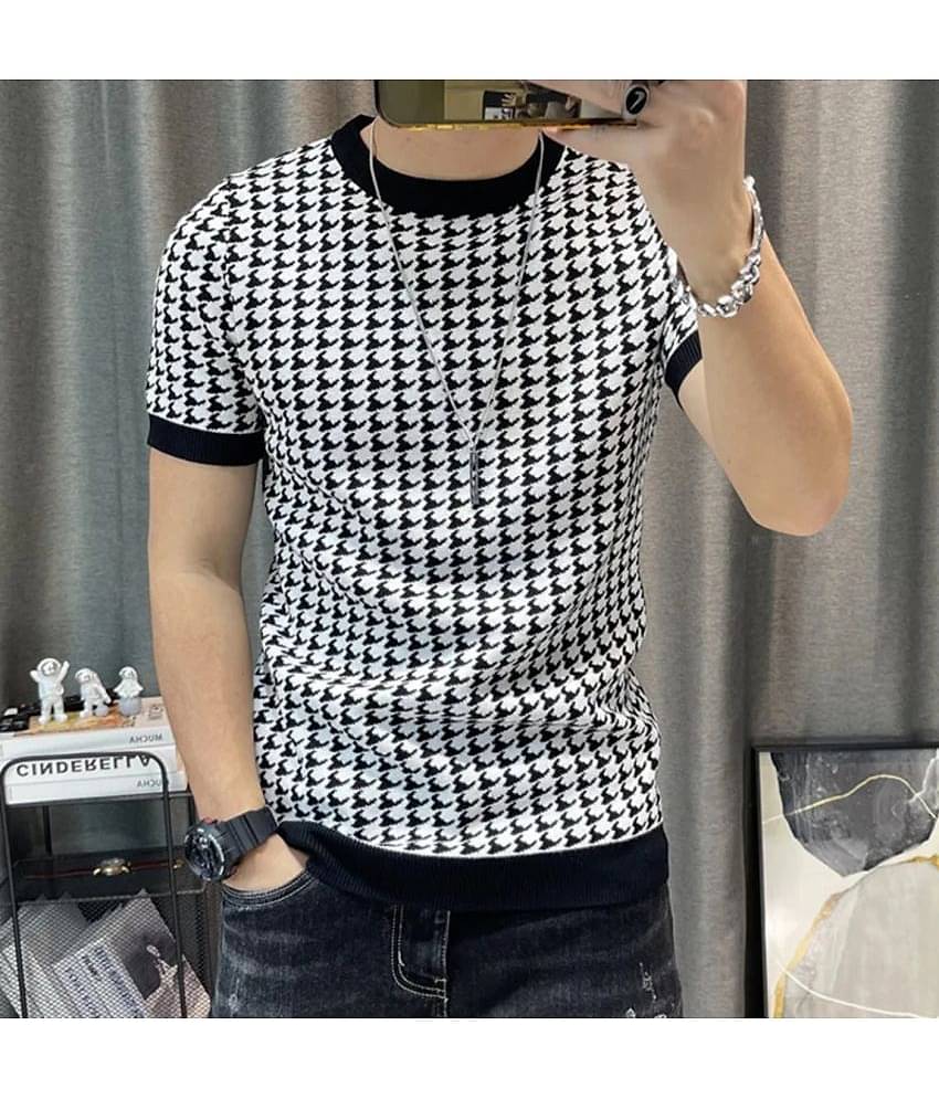 happy khajana Pack of 1 Polyester Regular Fit Men's T-Shirt ( Black )