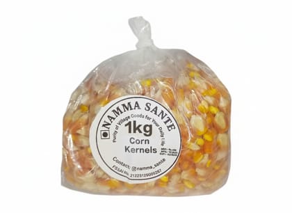 Corn Kernels, Makka Dana, Bhutta Dana, Maize Kernels, Dry Corn Seeds 1kg