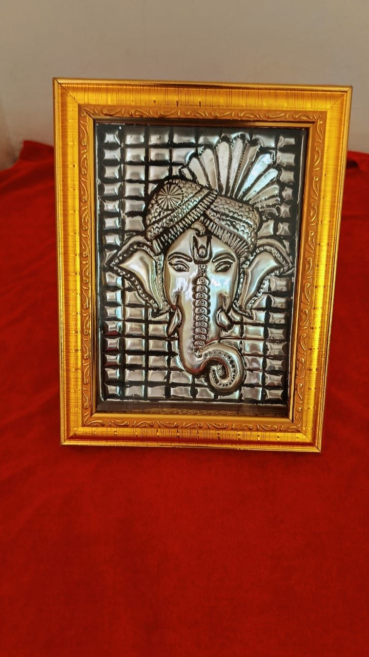 Ganesha Silver Photo Frame