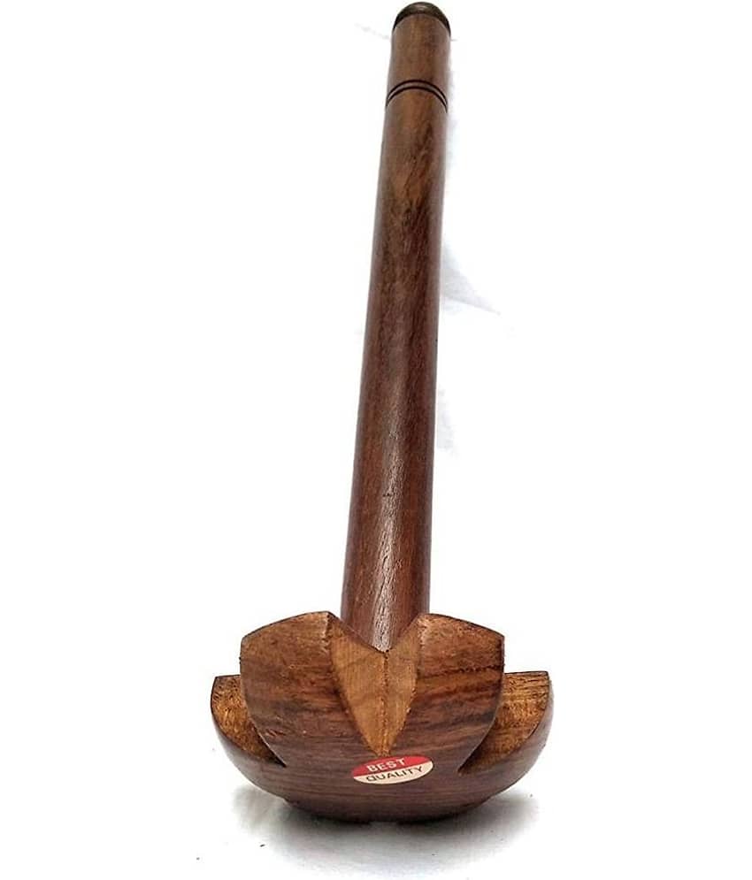 SWH - Brown Wooden Potato Masher ( Pack of 1 )