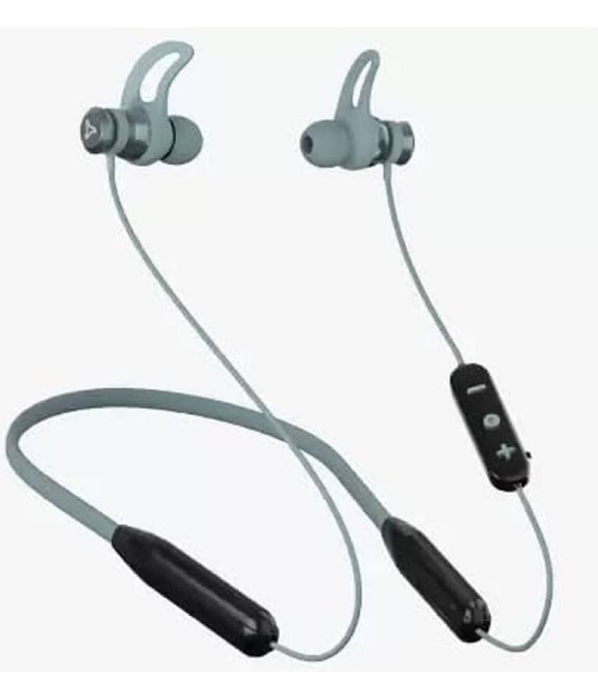 Syska SYSKA NB072 Type C Bluetooth Neckband In Ear 40 Hours Playback Powerfull bass IPX4(Splash & Sweat Proof) Gray