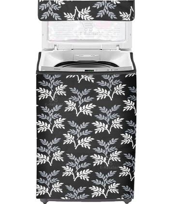 E-Retailer Single Polyester Black Washing Machine Cover for Universal 8 kg Top Load
