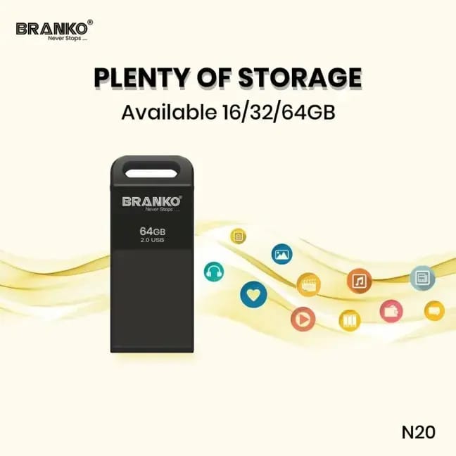 USB 2.0 PEN DRIVE METAL BODY  N20-64GB