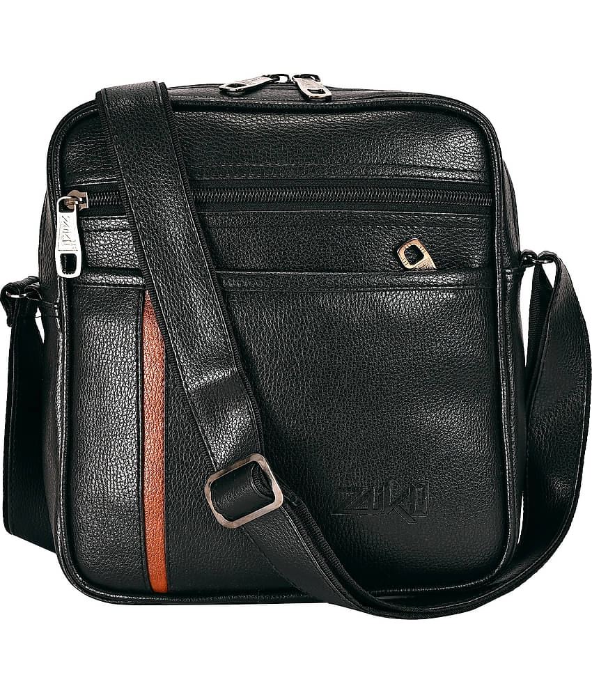 ZAIKO BAGS Black Solid Messenger Bag