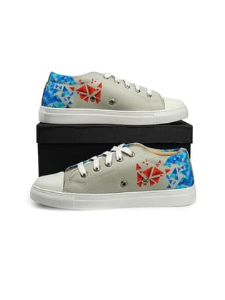 Women Printed Sweat Absorption Lightweight Abrasion Slip Resistant Canvas Sneakers