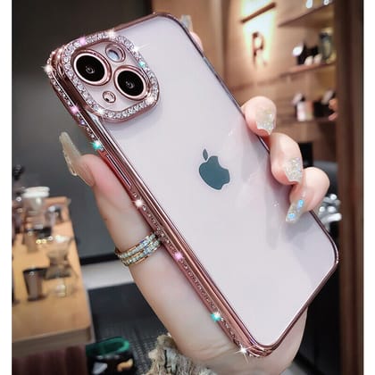 iPhone's Luxury Bling Diamond Series Clear Case Cover-iPhone 11 / Rose Gold