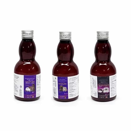 LUXFURR LIVOGUARD, VITA & Coat Prime Liver Support Syrup for Dogs & Cats | Omega 3 & 6 Fatty Acids Pet Supplement | Improves Liver Health, Immunity | Veterinary Pet Tonic Syrup 200ml Each