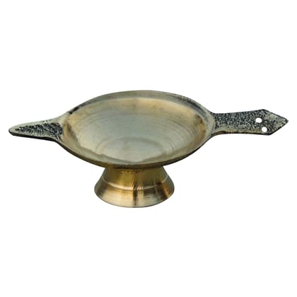 Brass Table Decor Oil Lamp Deepak No. 00  - Mini Brass Deepak for Puja Set, Height : 0.7 Inch (FMAS626 X)