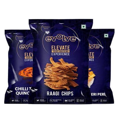 Ragi chips, Quinoa chips & Oats chips- Pack of 3 Ragi chips, Quinoa chips & Oats chips- Pack of 3