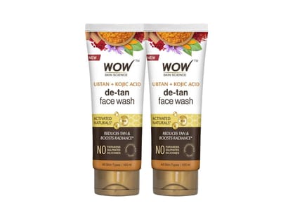 WOW Skin Science Ubtan Face Wash 100ml Tube - Pack of 2