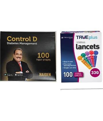 Control D 100 Test Strips With True Plus 100 Lancets