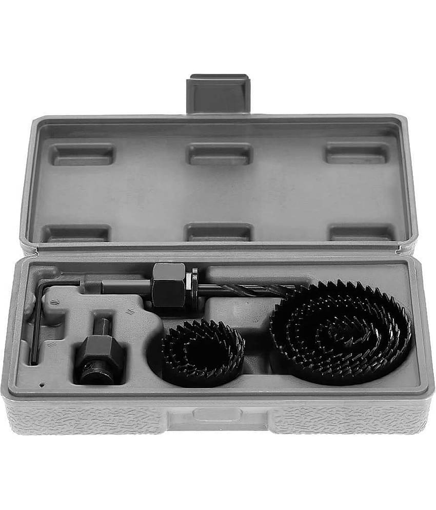 MK-Wood Hole Saw Cutting Tool Set | Carbon Steel Metal Alloys Wood Hole Saw Cutting Set (19-64mm) - 11 pcs