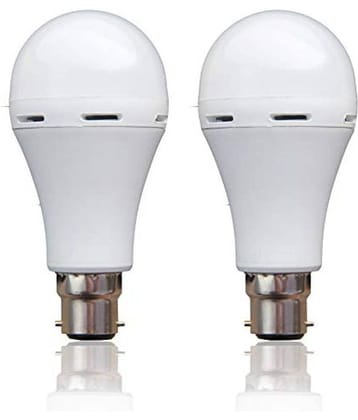 Vizio 9W Emergency Light Rechargable Bulbs White - Pack of 2