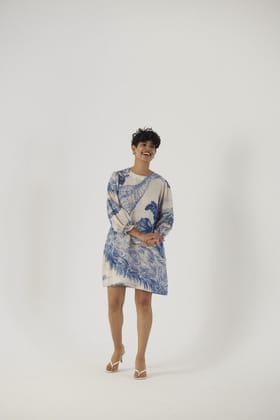 Morni Linen Short Dress-XS