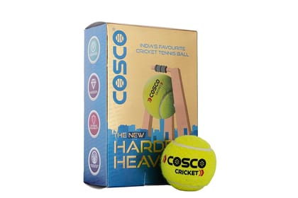 Cosco Light Cricket Tennis Ball Outer Material: Rubber, Color: Green, Standard Size (Pack Of 6)
