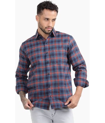 TrendiVastra Cotton Blend Slim Fit Checks Full Sleeves Men's Casual Shirt - Multicolor ( Pack of 1 )