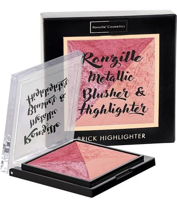 Ronzille Baked Blusher Shimmer brickk highlighter Square brick highlighter - 02