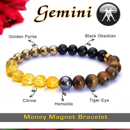 Certified Money Magnet Bracelet By Zodiac Signs-Gemini
