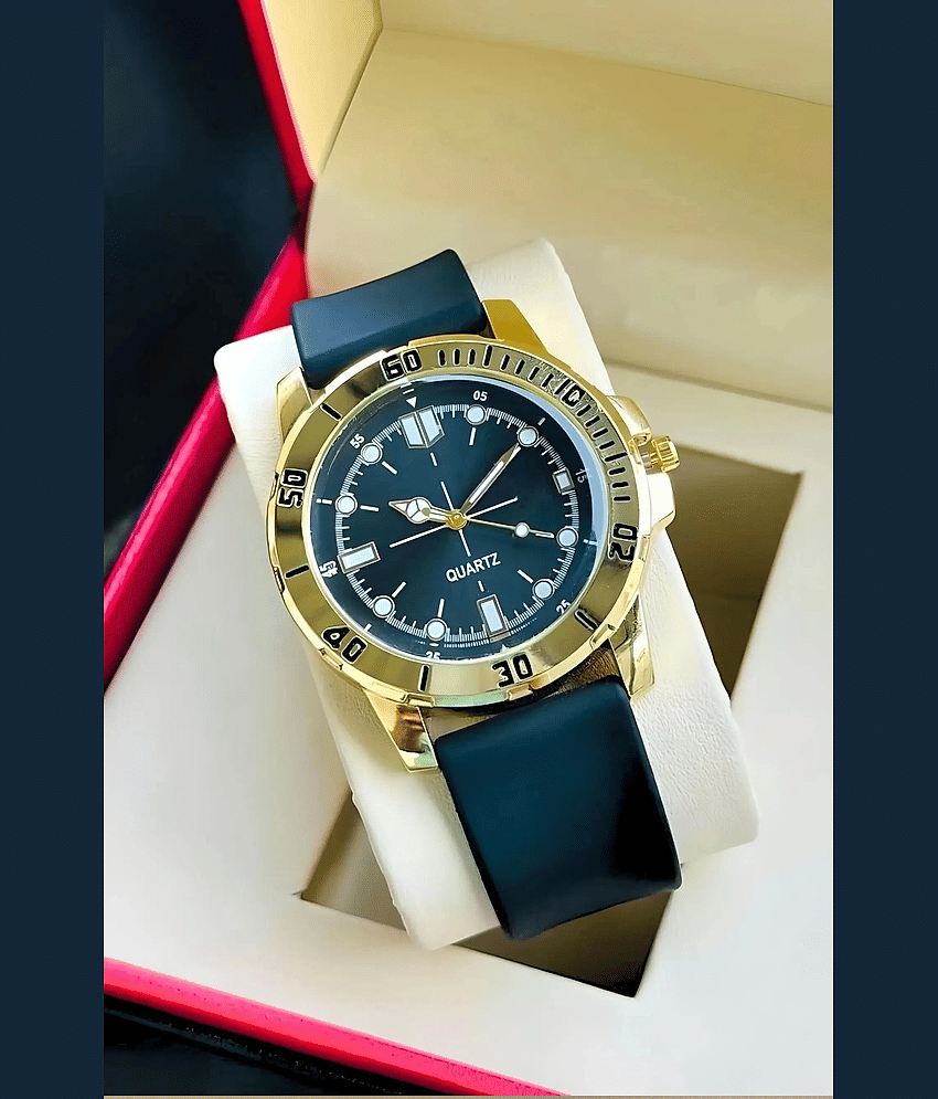 Shivark Black Silicon Analog Men's Watch