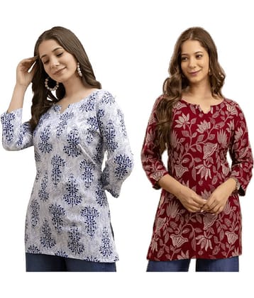 AK FASHION MALL Women Viscose Rayon Printed Straight Kurti ( Multicolor2 )