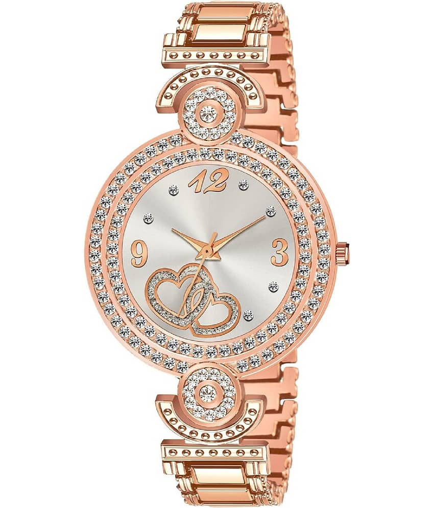 Viser Rose Gold Metal Analog Womens Watch