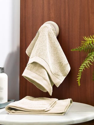 DDECOR - Pioneer Collection 100% Cotton Bomboo Plains And Textures Pattern  Hand Towel |40 CM X 60 CM| - White
