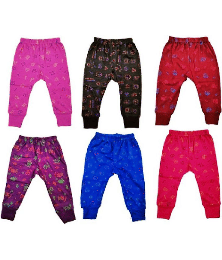 DAYAKU Pack of 6 Baby Boy,Baby Girl Hoisery Pyjama ( Multi Color )
