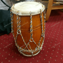 Professional Folk Musical Instrument Rope Mango Wood Dholak/ Dholak With Cover