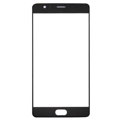 Front outer touch screen display glass for Oneplus 3 Black