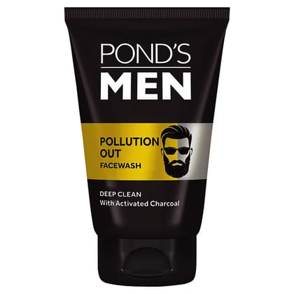 Ponds Men Pollution Out Facewash Deep Cleanses With Activated Charcoal 100gm
