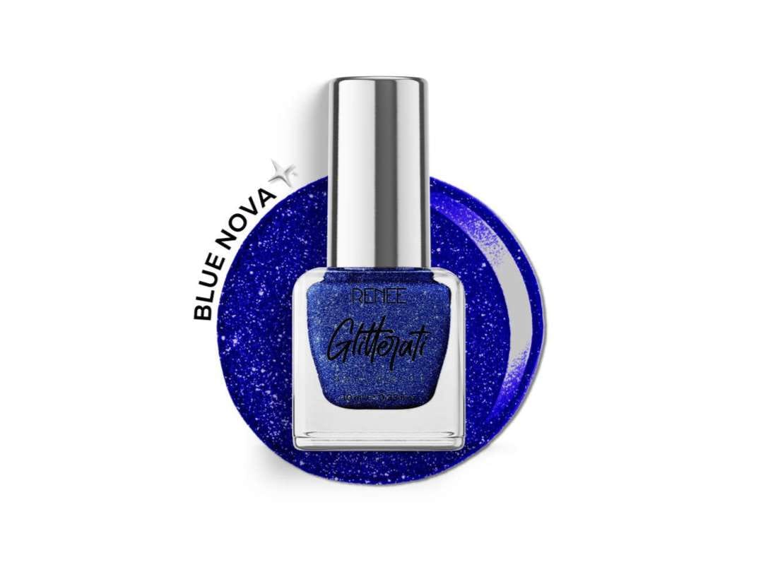 RENEE Glitterati Nail Paint 10ml - 417 - Blue Nova