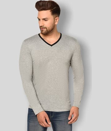 Glito Pack of 1 Cotton Blend Regular Fit Men's T-Shirt ( Grey )