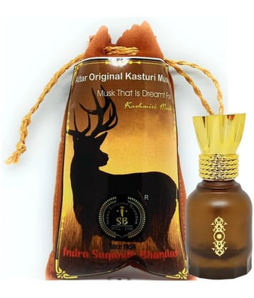 INDRA SUGANDH BHANDAR - Rare Kashmiri Kasturi Musk With Kasturi Days Attar For Men & Women 12ml Pack Of 1 - Below 50ml/ Miniature