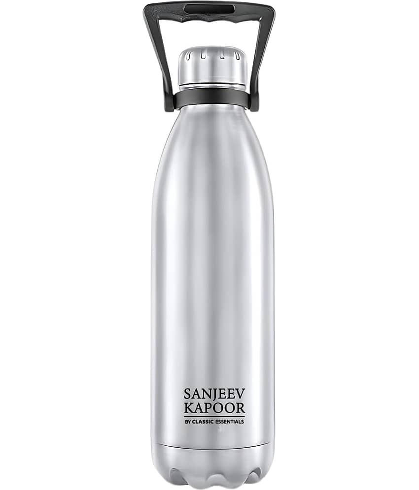 Classic Essentials Hot & Cold Bottle Silver Stainless Steel Water Bottle 1800 mL ( Set of 1 )