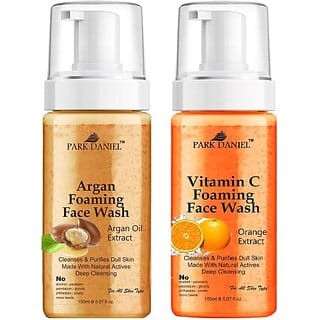 PARK DANIEL Argan & Vitamin C Foaming  For Deep Cleansing Pack of 2 150 ML(300 ML) Face Wash (300 ml)