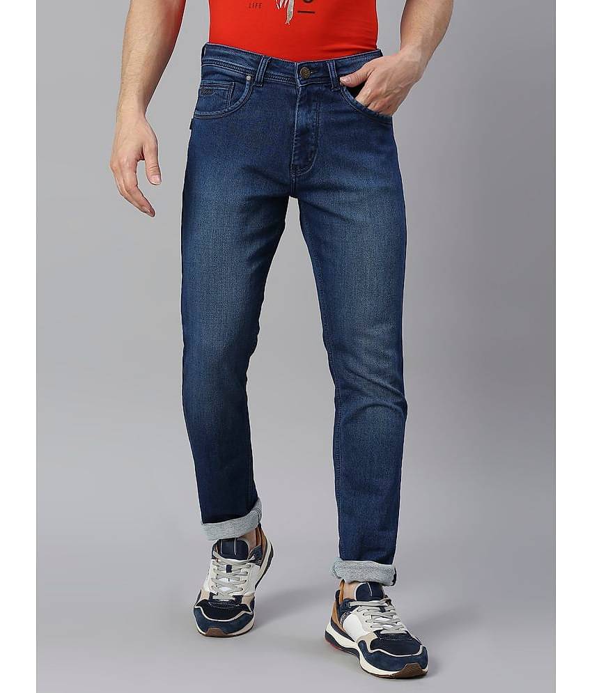 HJ HASASI - Blue Denim Regular Fit Men's Jeans ( Pack of 1 )