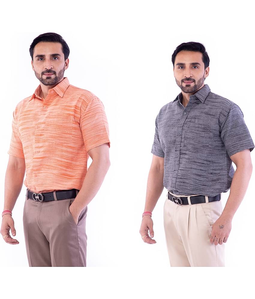 DESHBANDHU DBK - Multicolor Cotton Regular Fit Men's Formal Shirt (Pack of 2)