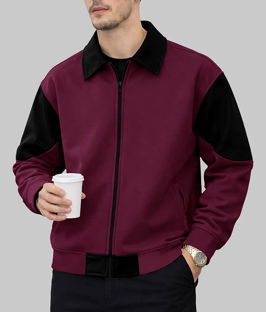 Eyebogler Polyester Men's Casual Jacket - Wine ( Pack of 1 )