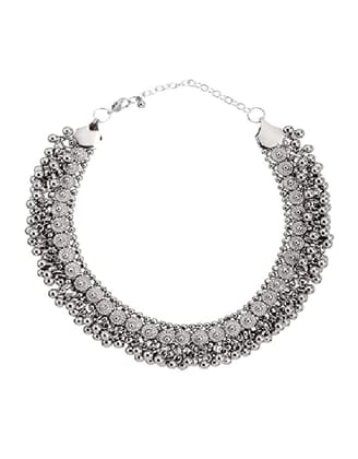PUJVI - Silver Alloy Necklace ( Pack of 1 ) - Silver