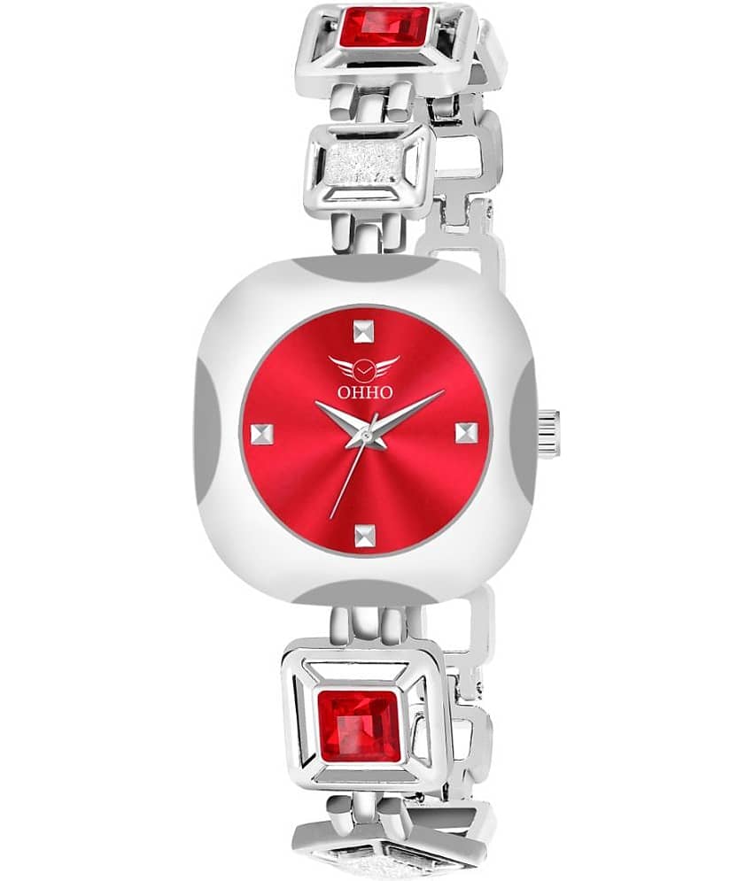 OHHO - Silver Metal Analog Womens Watch